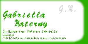 gabriella materny business card